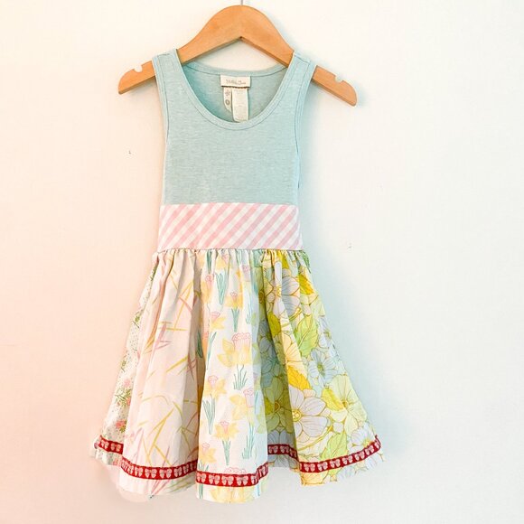 Matilda Jane Other - Matilda Jane Trend Setters Dress Tank Paneled Skirt Hello Lovely Girls Size 4